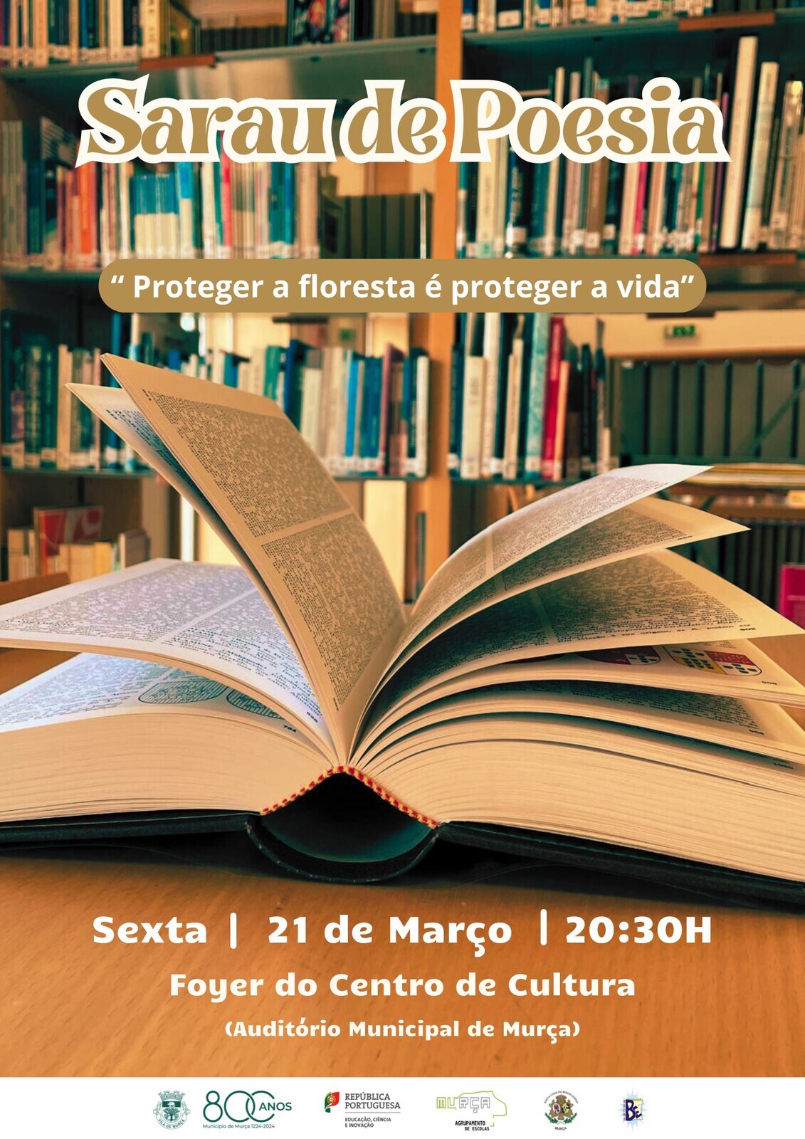 Sarau de Poesia para celebrar poesia, cultura e ambiente