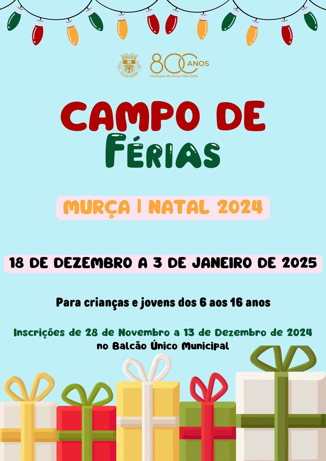 Campo de Férias de Natal | Murça 2024 - Inscrições abertas