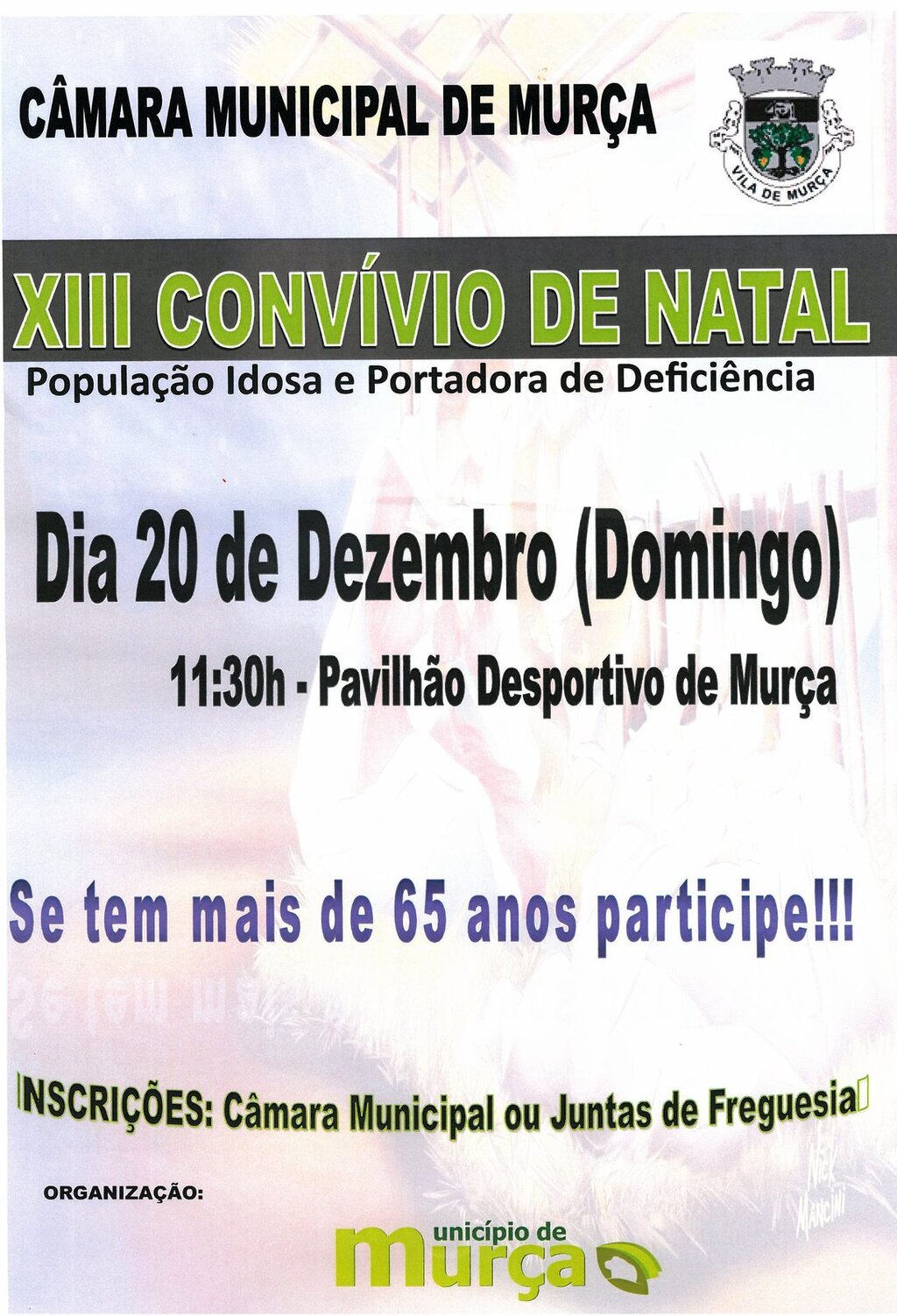 cartaz Autarquia promove Conv&iacute;vio de Natal para idosos do concelho