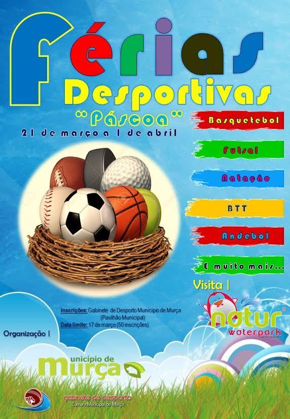 Cartaz F&eacute;rias Desportivas da P&aacute;scoa 