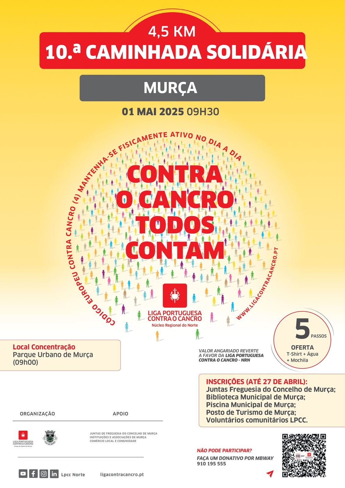 10.ª Caminhada Solidária a favor da Liga Portuguesa Contra o Cancro