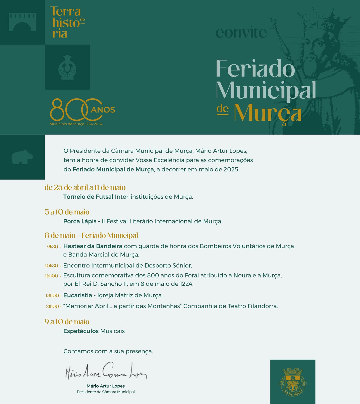 Murça celebra Feriado Municipal com programação especial