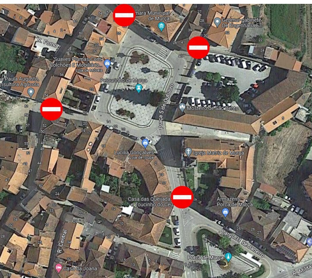 Condicionamento de Acessos na Praça 5 de Outubro