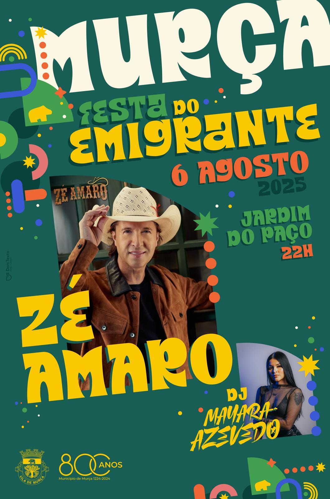 Zé Amaro e DJ Mayara Azevedo animam a "Festa do Emigrante 2025" em Murça