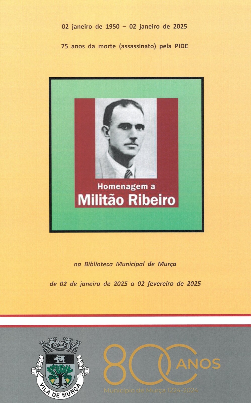75 anos de Militão na Biblioteca Municipal de Murça