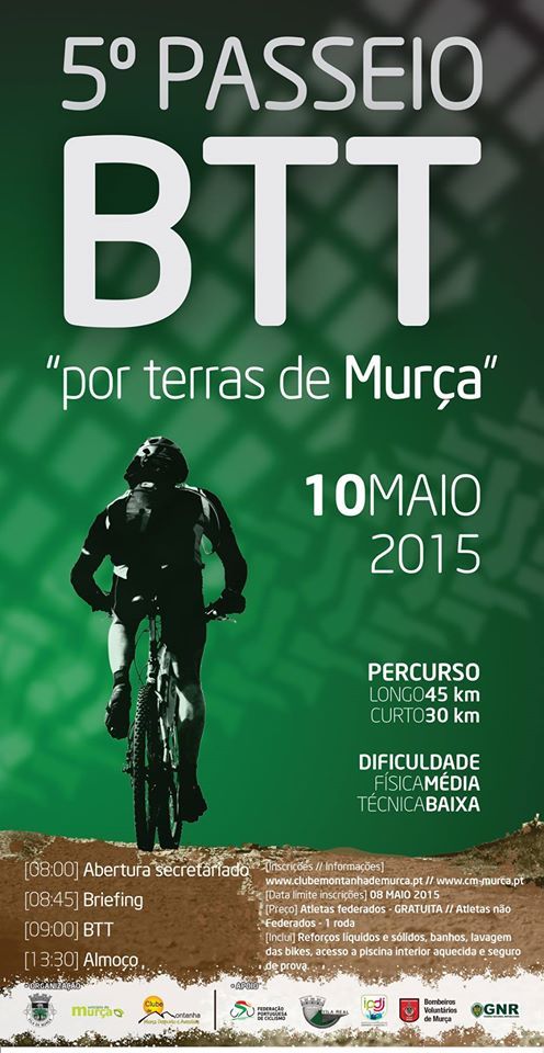 Passeio BTT "Terras de Mur&ccedil;a" a 10 de maio